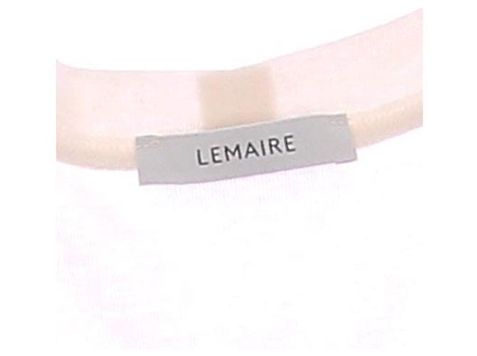 Lemaire Camiseta grande crema de algodón Beige - vista 5