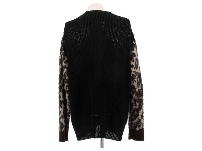 Junya Watanabe Cardigan mit Leopardenmuster Schwarz - Ansicht 2