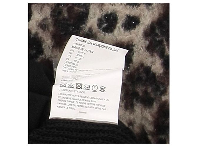 Junya Watanabe Cardigan mit Leopardenmuster Schwarz - Ansicht 5
