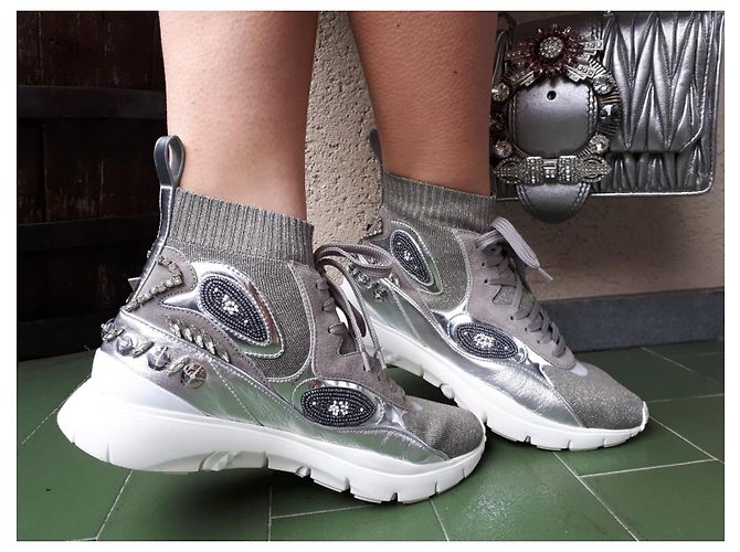 Valentino Garavani bellissimi e comodi scarpe n.40 (41) Argento - vista 8