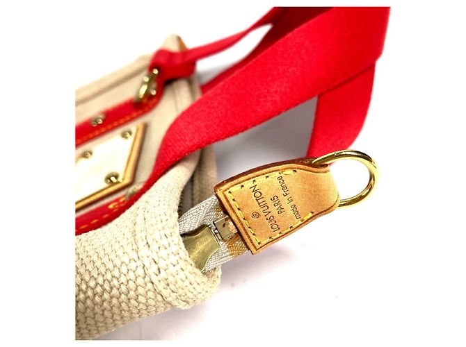 Borsa Tote Louis Vuitton Antigua Cabas PM Rosso Beige - vista 10