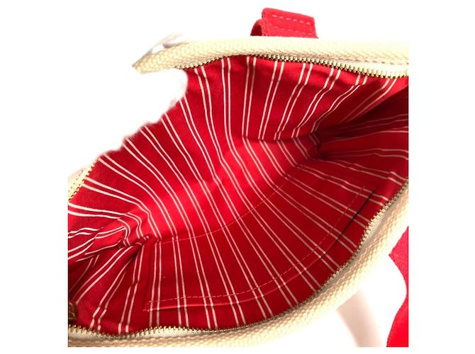 Borsa Tote Louis Vuitton Antigua Cabas PM Rosso Beige - vista 2