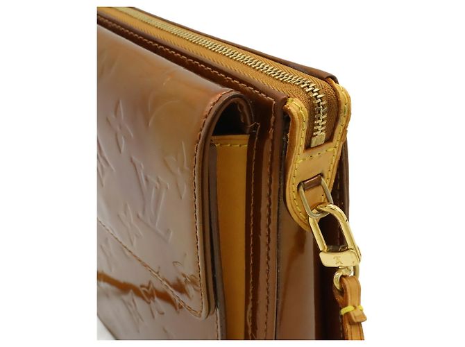 Borsa a Spalla Motto Monogram Vernis Louis Vuitton Bronzo - vista 5