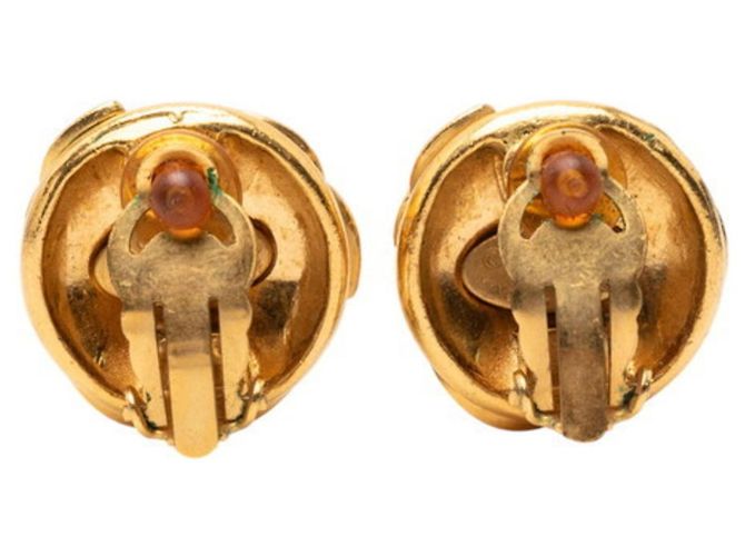 Timeless Orecchini a clip vintage Chanel Coco Mark D'oro - vista 2