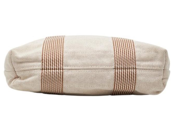 Sac cabas Foul Tou d'Hermès Marron Beige - vue 3