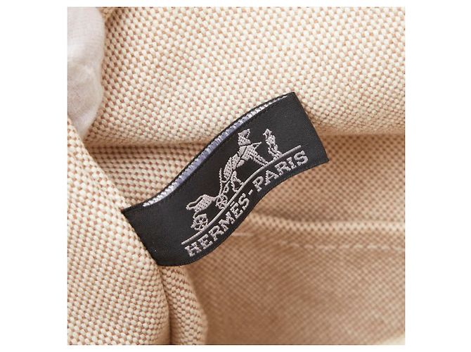 Sac cabas Foul Tou d'Hermès Marron Beige - vue 8