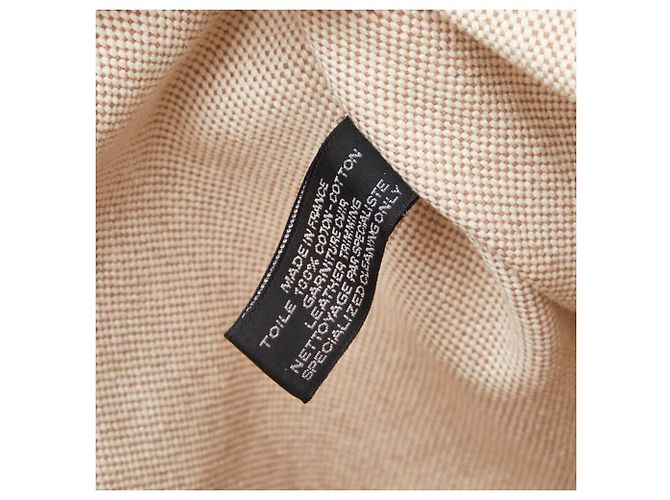 Sac cabas Foul Tou d'Hermès Marron Beige - vue 9