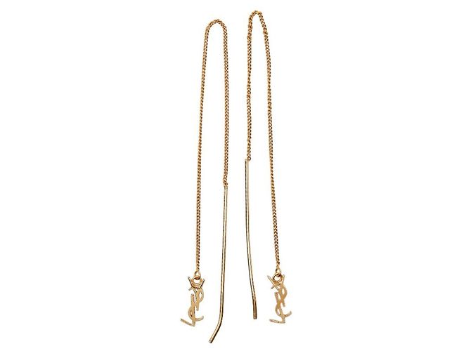 Orecchini Threader Cassandra Yves Saint Laurent D'oro - vista 3
