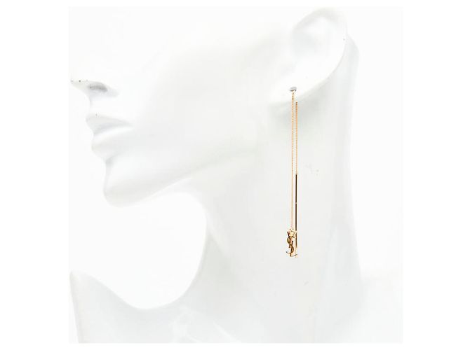 Orecchini Threader Cassandra Yves Saint Laurent D'oro - vista 4