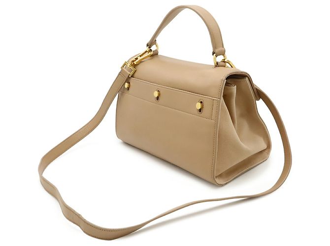 Borsa a mano/spalla in pelle rosa beige Yves Saint Laurent - vista 3