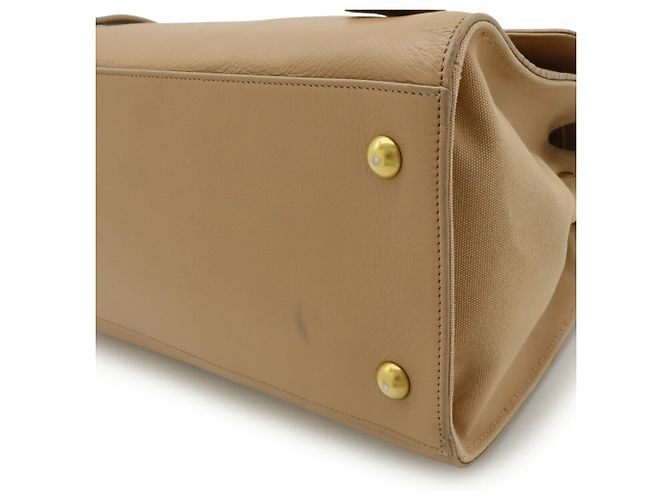 Borsa a mano/spalla in pelle rosa beige Yves Saint Laurent - vista 4
