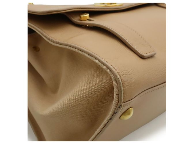 Borsa a mano/spalla in pelle rosa beige Yves Saint Laurent - vista 9