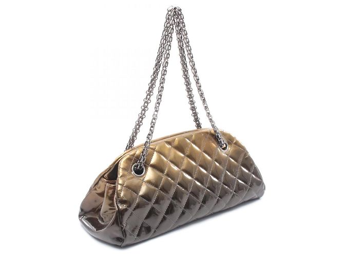 Borsa a Spalla Mini Bowling Matelassé Chanel Cachi - vista 2