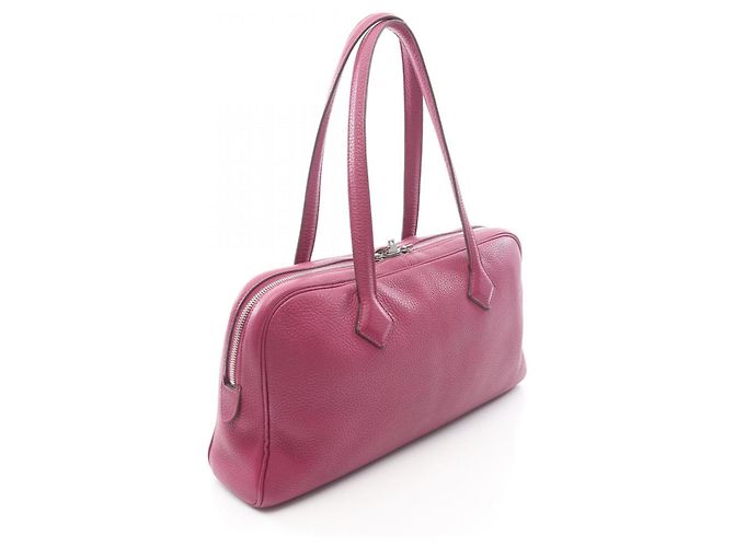 Borsa Hermès Victoria Elan 38 Rosa - vista 2