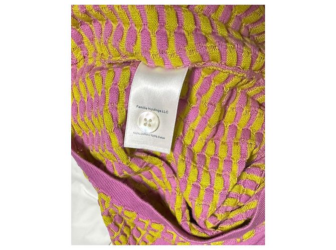 Autre Marque Polo Guest In Residence de algodón jacquard gingham Fuchsia Citrino Multicolor - vista 7