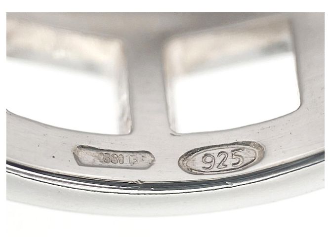 GUCCI Offener Quadratischer Ring Silber - Ansicht 4