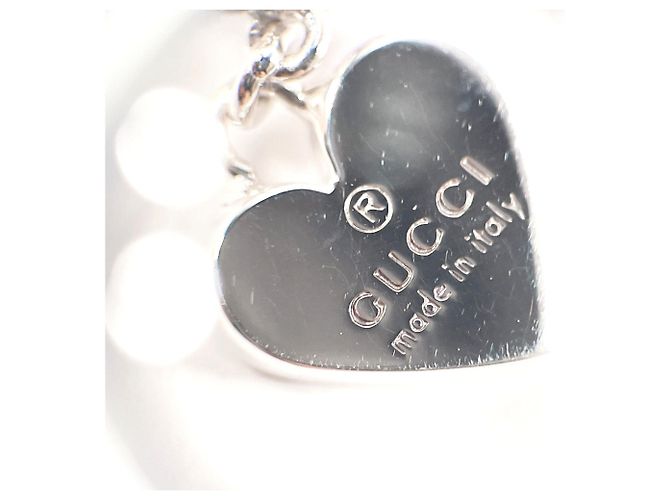 Orecchini a forma di cuore in argento 925 Gucci con ametista Porpora - vista 4