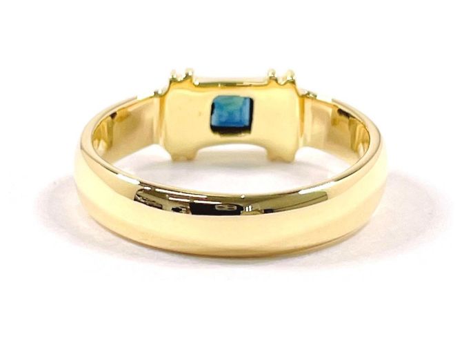 18K Gelbgoldring mit Saphir von Tiffany & Co. Blau Golden - Ansicht 2