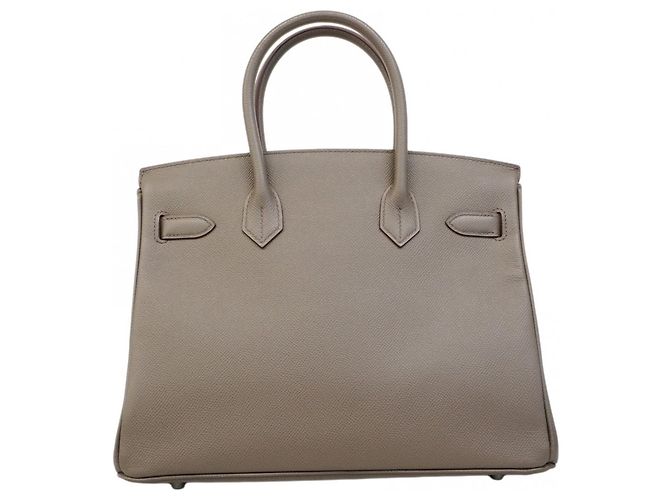 Borsa Hermès Birkin 30 in Etain Grigio - vista 11