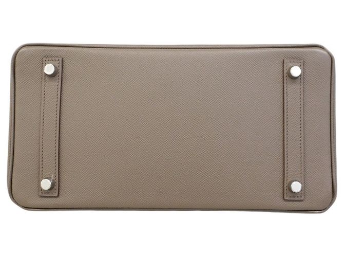 Borsa Hermès Birkin 30 in Etain Grigio - vista 3