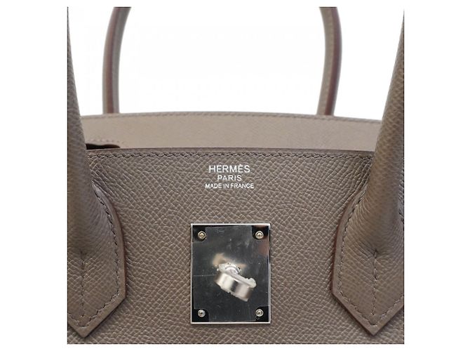 Borsa Hermès Birkin 30 in Etain Grigio - vista 5