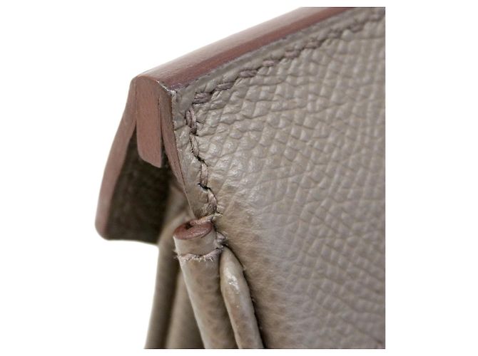 Borsa Hermès Birkin 30 in Etain Grigio - vista 7