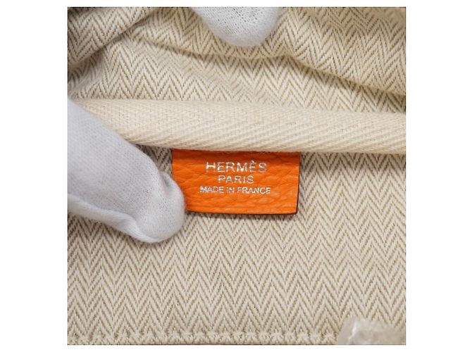 Borsa Hermès Victoria 35 in pelle Taurillon Clemence arancione - vista 5