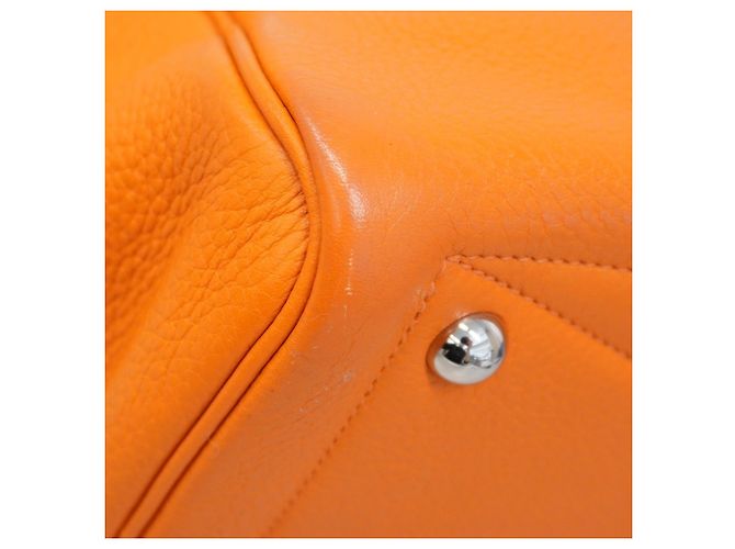 Borsa Hermès Victoria 35 in pelle Taurillon Clemence arancione - vista 6