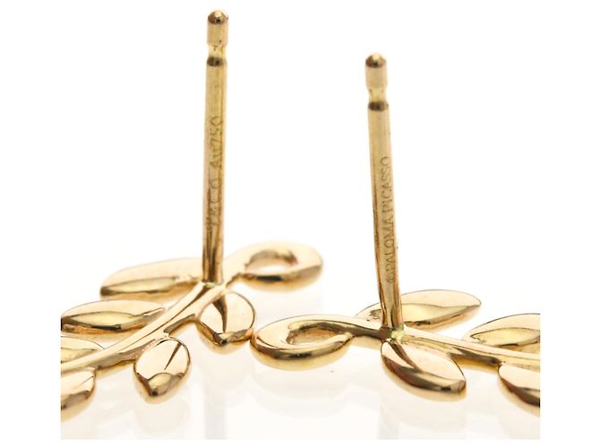 Tiffany & Co Tiffany Olivenblatt Ohrstecker Golden - Ansicht 8