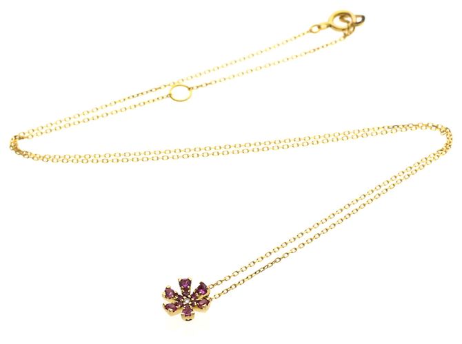 Autre Marque Collana Pendente Fiore in Oro Rosa 18K Ponte Vecchio D'oro - vista 15