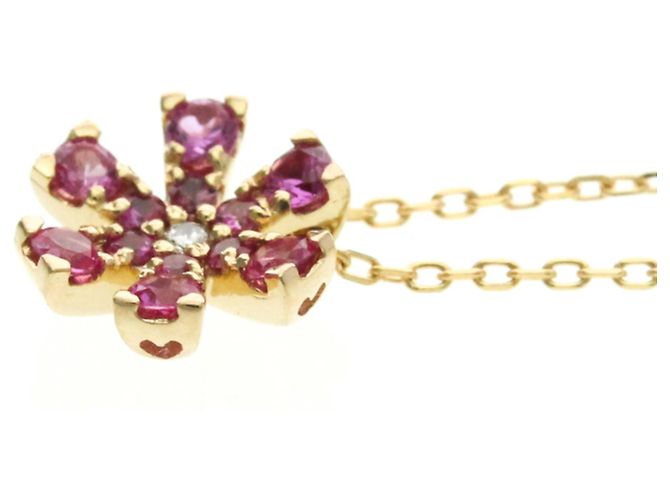 Autre Marque Collana Pendente Fiore in Oro Rosa 18K Ponte Vecchio D'oro - vista 3