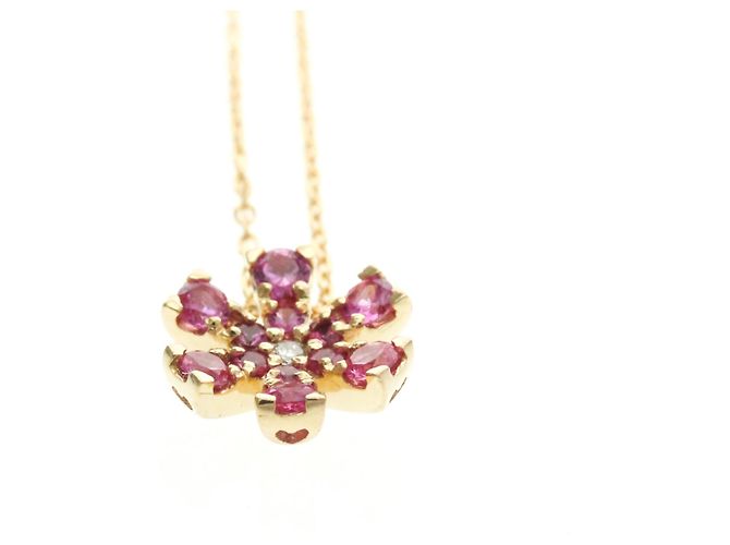 Autre Marque Collana Pendente Fiore in Oro Rosa 18K Ponte Vecchio D'oro - vista 4