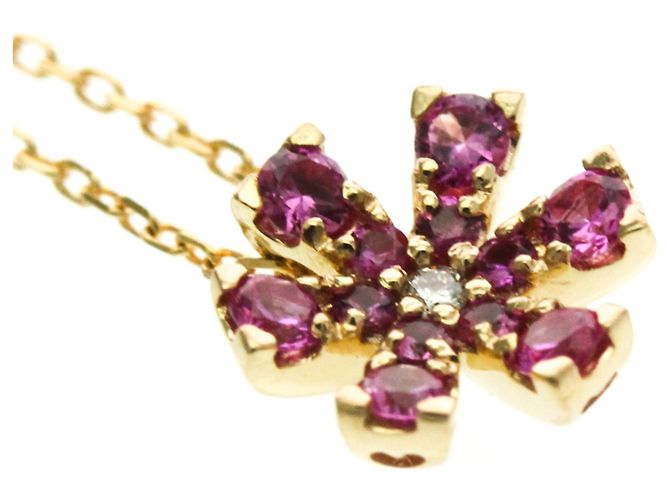 Autre Marque Collana Pendente Fiore in Oro Rosa 18K Ponte Vecchio D'oro - vista 7
