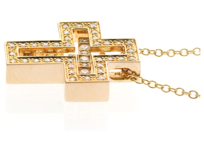 Colar de Diamante Cruz Belle Époque da Damiani - vista 3