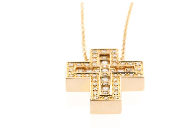Colar de Diamante Cruz Belle Époque da Damiani - vista 4