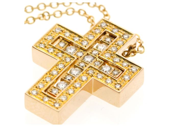 Colar de Diamante Cruz Belle Époque da Damiani - vista 8