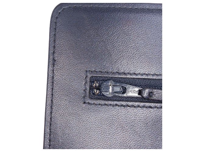 Cartera Boy de piel de cordero acolchada azul de Chanel con cadena Azul marino - vista 11
