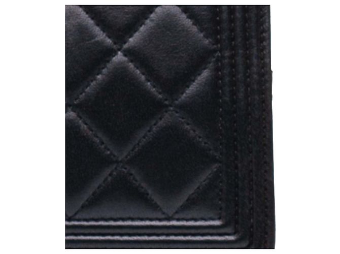 Cartera Boy de piel de cordero acolchada azul de Chanel con cadena Azul marino - vista 7