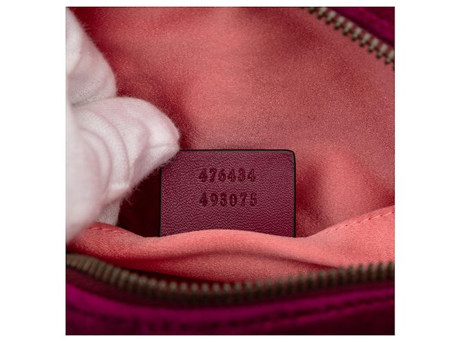 Belt bag in velluto matelassé GG Marmont viola di Gucci Porpora - vista 6