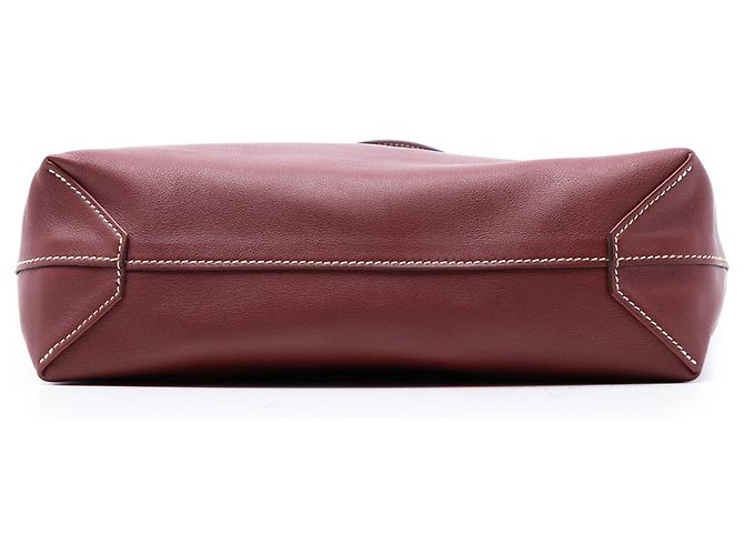 Hermès Double Sens 28 in Swift Rosso e Veau Sikkim D'oro - vista 3