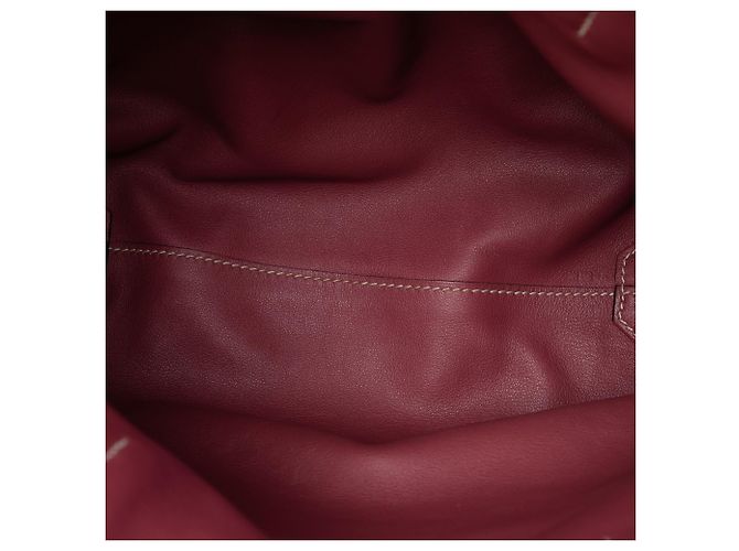 Hermès Double Sens 28 in Swift Rosso e Veau Sikkim D'oro - vista 4