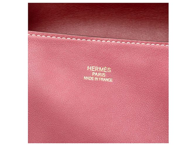 Hermès Double Sens 28 in Swift Rosso e Veau Sikkim D'oro - vista 5