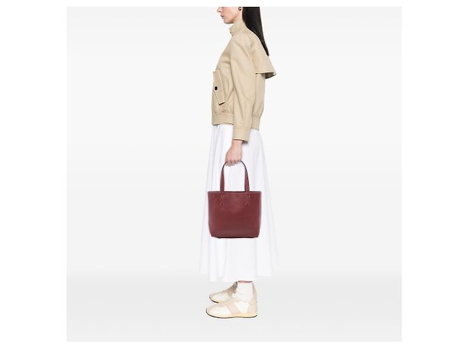 Hermès Double Sens 28 in Swift Rosso e Veau Sikkim D'oro - vista 6