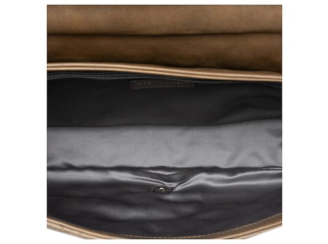Chanel Marrón Jumbo Acolchado de Cordero Coco Rain Flap Castaño Marrón claro - vista 4