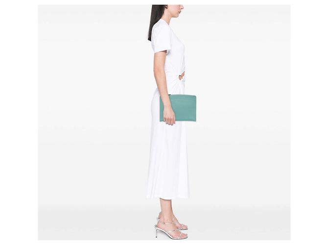 Pochette Bazar Togo Piccola Blu Hermès Turchese - vista 10
