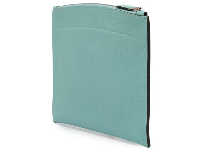 Pochette Bazar Togo Piccola Blu Hermès Turchese - vista 2