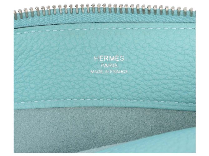 Pochette Bazar Togo Piccola Blu Hermès Turchese - vista 5