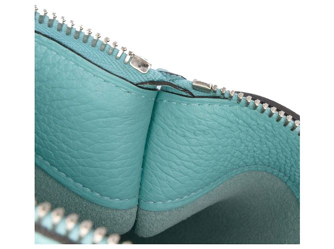 Pochette Bazar Togo Piccola Blu Hermès Turchese - vista 6