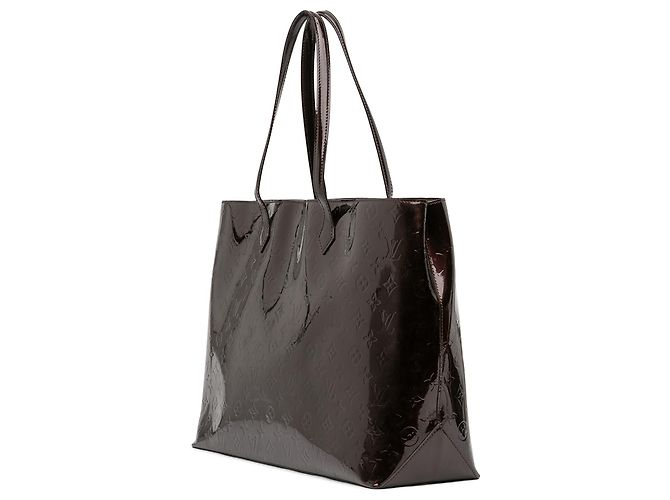 Louis Vuitton Borsa Wilshire GM in Vernis Monogram Rosso Bordò - vista 2