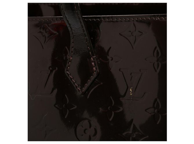 Louis Vuitton Borsa Wilshire GM in Vernis Monogram Rosso Bordò - vista 6